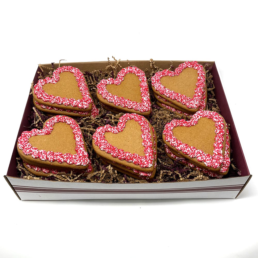 Heart Gingerbread Cookie T Box Large The Gingerbread Construction Co