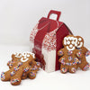 Six pack gingerbread cookies of 3 boy and girl styles. 