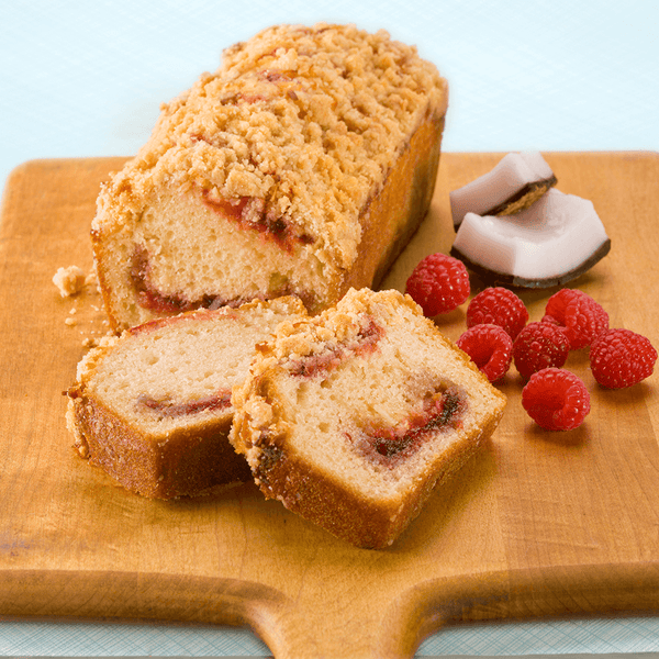 Raspberry Coconut Muffin Loaf